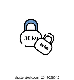 weight stone in sports vector type icon