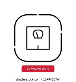 Weight symbol, Fitness Centre class outline vector icon. Modern, simple flat vector illustration for web site or mobile app