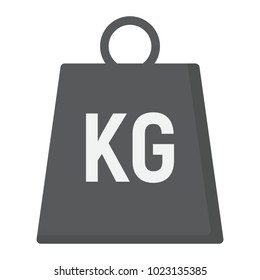 Weight symbol flat icon, logistic and delivery, kilogram sign vector graphics, a colorful solid pattern on a white background, eps 10.