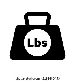 Weight symbol. LBS icon. Vector.