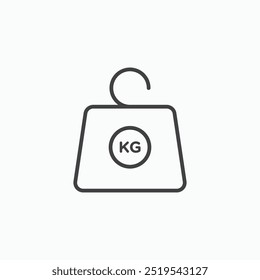 Weight thin liner icon isolated