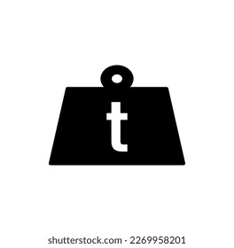 weight ton icon vector isolated on background