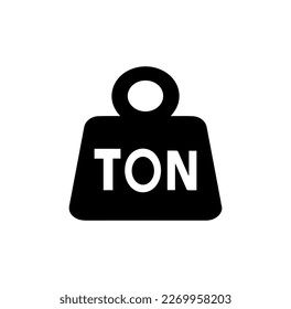 weight ton icon vector isolated on background