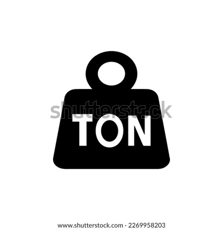 weight ton icon vector isolated on background