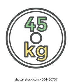 Weight Tool Flat Icon Illustration