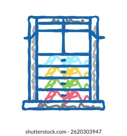 aparelho de treinamento de peso doodle ícone esboço vetor. sinal de aparelho de treinamento de peso. ilustração de símbolo isolado