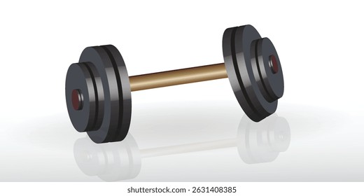 Weight Training Dumbbell Kits isolated on the floor, vector illustration design background
