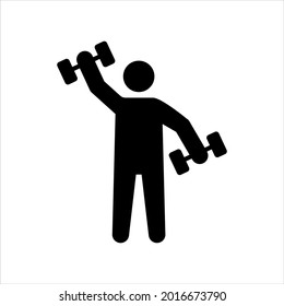 Weight training vector icon symbol design