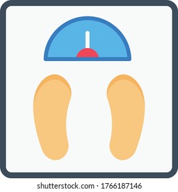 Gewicht Vektorflachfarbensymbol