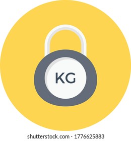 weight vector flat color icon
