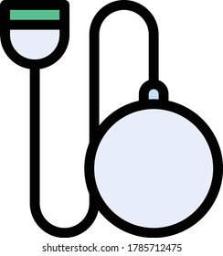 weight vector flat color icon 
