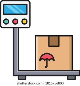 icono de color plano de vector de peso 