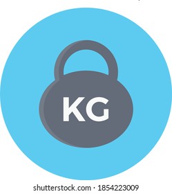 weight vector flat colour icon 