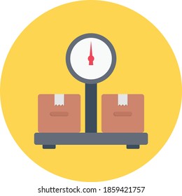 weight vector flat colour icon