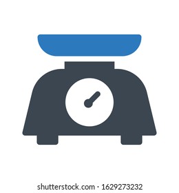 weight vector glyph color icon 