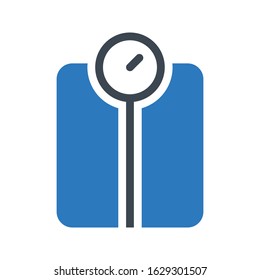 weight vector glyph color icon 
