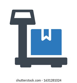 weight vector glyph color icon 