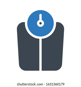 weight vector glyph color icon 