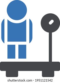 weight vector glyph color icon