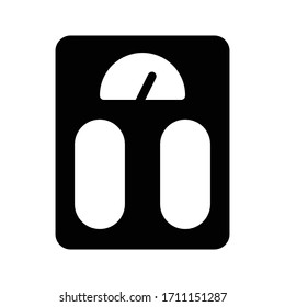 icono plano de glifo vectorial de peso 