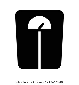 weight vector glyph flat icon 