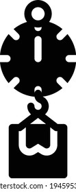 icono plano de glifo vectorial de peso