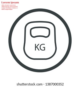 weight  vector icon 10 eps , Lorem ipsum Flat design