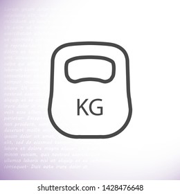 weight  vector icon 10 eps , Lorem ipsum Flat design