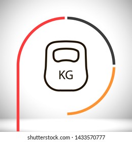 weight  vector icon 10 eps , Lorem ipsum Flat design