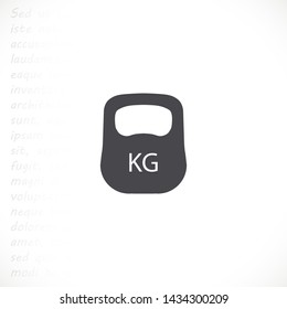 weight  vector icon 10 eps , Lorem ipsum Flat design