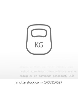 weight  vector icon 10 eps , Lorem ipsum Flat design