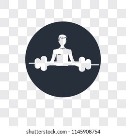 Weight vector icon isolated on transparent background, Weight logo concept