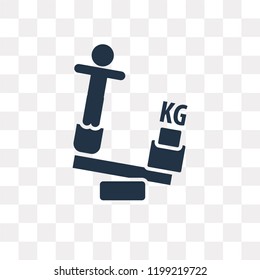 Weight vector icon isolated on transparent background, Weight transparency concept can be used web and mobile