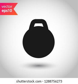 Weight vector icon. Kg vector sign. Kilogram flat symbol.