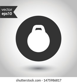 Weight vector icon. Kg vector sign. Kilogram flat symbol. Round icon design