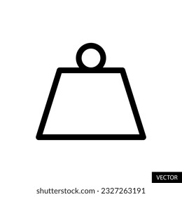 Weight vector icon in line style design for website, app, ui, isolated on white background. Editable stroke. EPS 10 vector illustration.