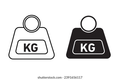 Weight vector icon set. vector illustration