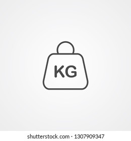 Weight vector icon sign symbol