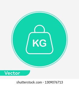 Weight vector icon sign symbol