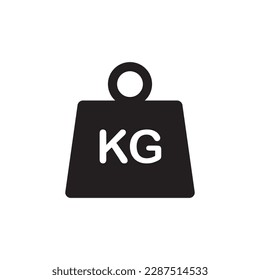 Weight vector icon with white backgrond