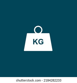 Weight Vector Icon.kilogram, Kg, Measurement, Mass, Balance, Iron, Heavy,gram, Ton Isolated Symbol For Web And Mobile App