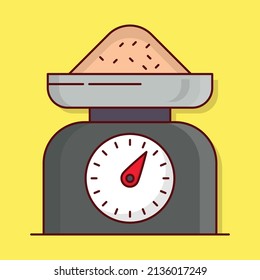 ilustración del vector de peso en un fondo transparente. Símbolos de calidad superior. Iconos planos de línea vectorial para el diseño de conceptos y gráficos. 