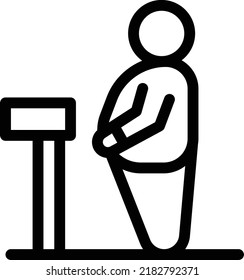 Gewichts-Vektorgrafik auf transparentem Hintergrund. Hochwertige Symbole. Dünne Vektorsymbole für Konzept und Grafikdesign. 
