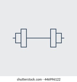 Weight Vector Line Icon. Eps.-10.