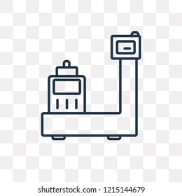 Weight vector outline icon isolated on transparent background, high quality linear Weight transparency concept can be used web and mobile