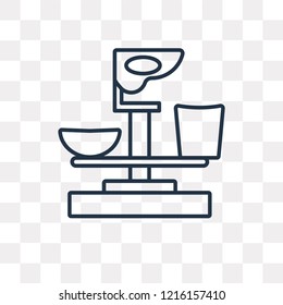 Weight vector outline icon isolated on transparent background, high quality linear Weight transparency concept can be used web and mobile