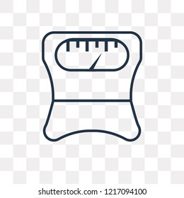 Weight vector outline icon isolated on transparent background, high quality linear Weight transparency concept can be used web and mobile