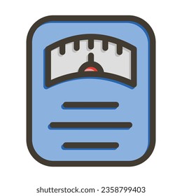 Weight Vector Thick Line Filled Colors Icon For Personal And Commercial Use.
