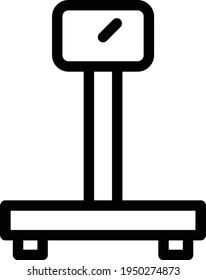 weight vector thin line icon