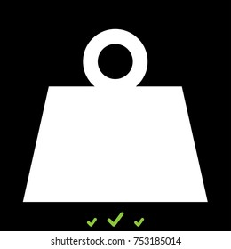 Weight white icon .